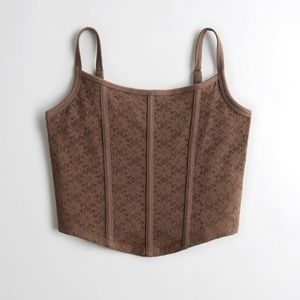 Hollister Seamed Lace Corset Cami